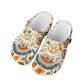 Boho Rainbow and Trippy Mushrooms Adult Clogs Shoes