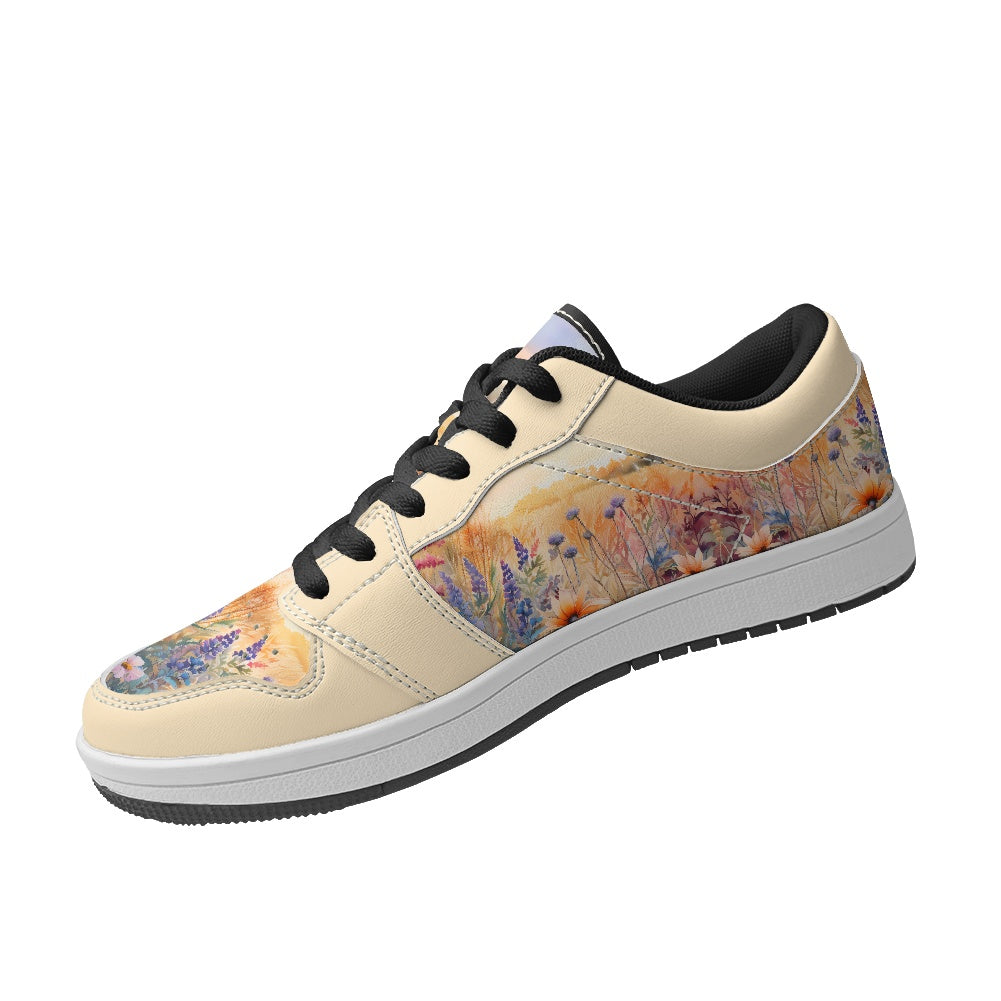 Wildflower Meadow Low Top Vegan Leather Sneakers