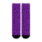 Deeep Violet Leopard Print Socks - Custom Socks for Women Made in USA