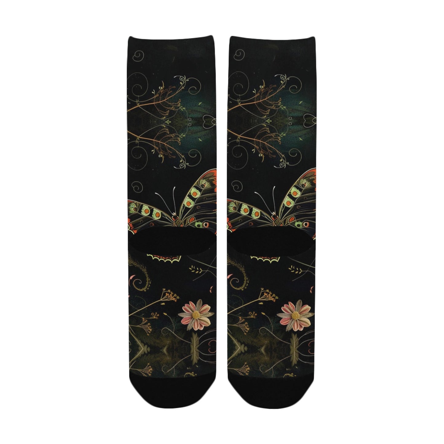 Butterfly Women Socks - Custom Socks for Women Made in USA