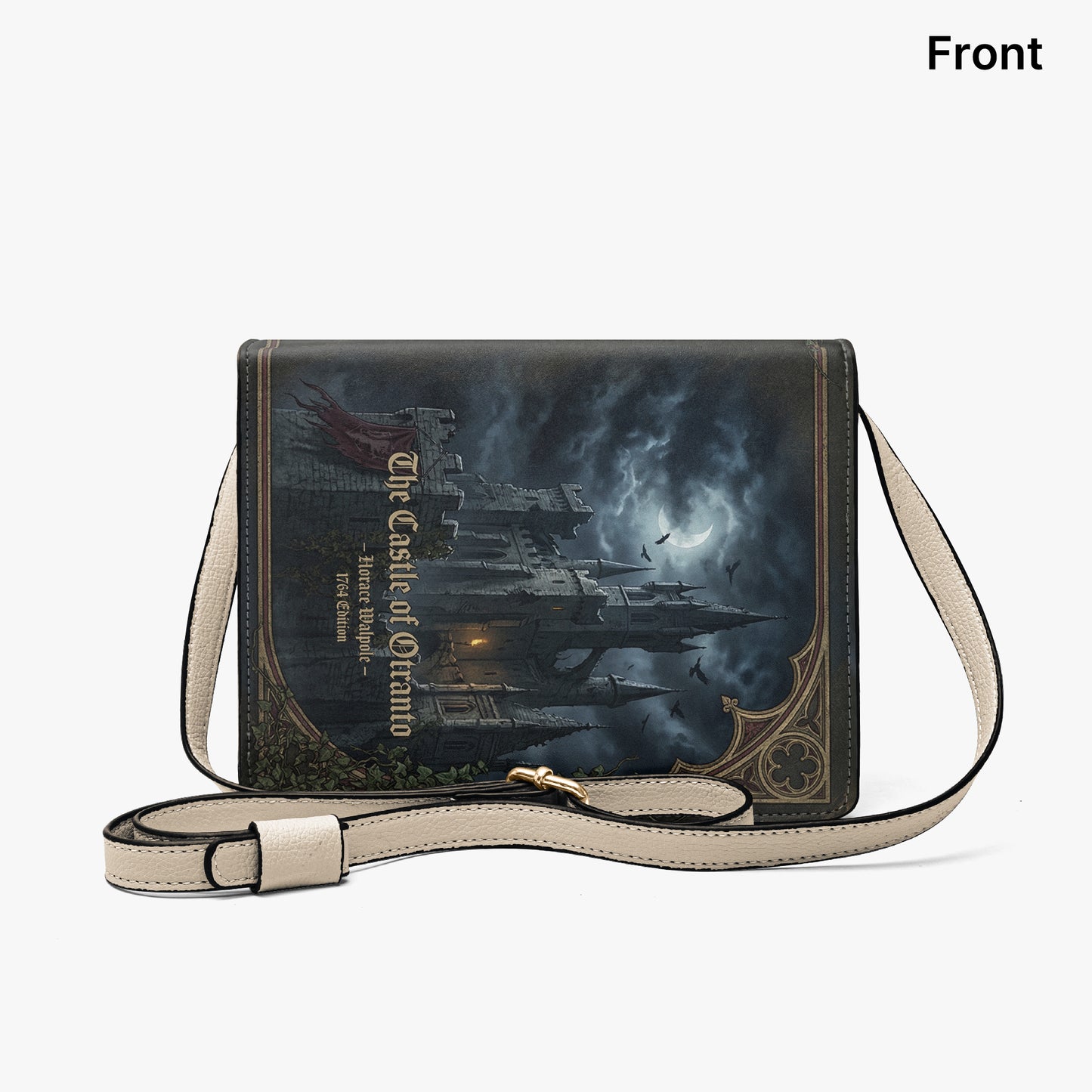 the castle of otranto horace walpole gothic book-shaped crossbody bag vegan leather – Sole Design Studio