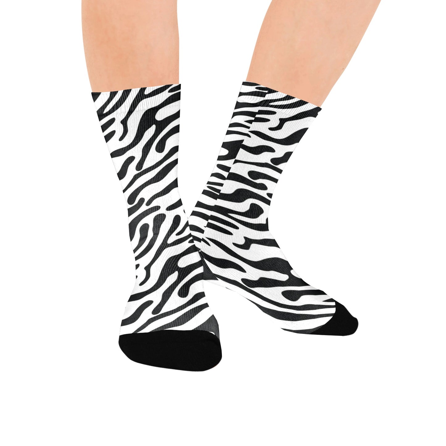 zebra stripe women's crew socks – Sole Design Studio