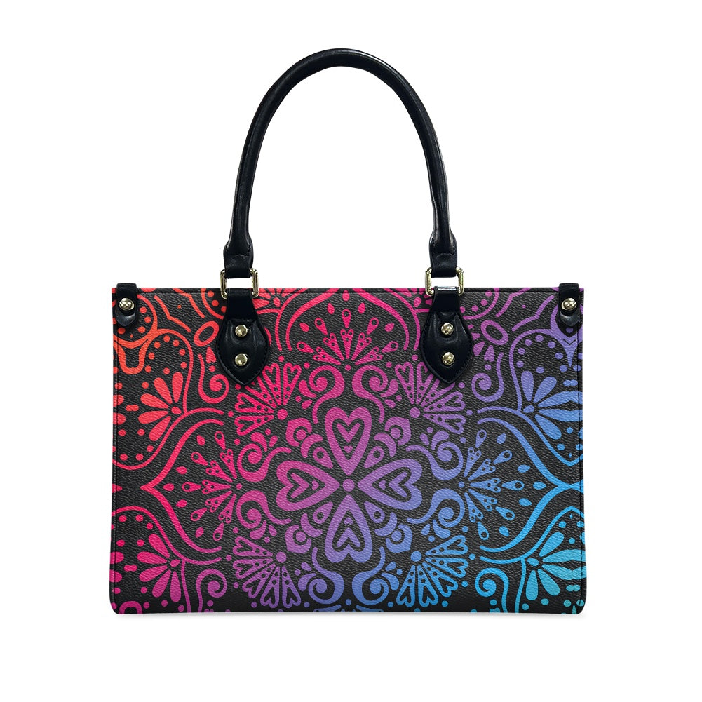 Bohemian Rainbow Women's Vegan Leather Handbag