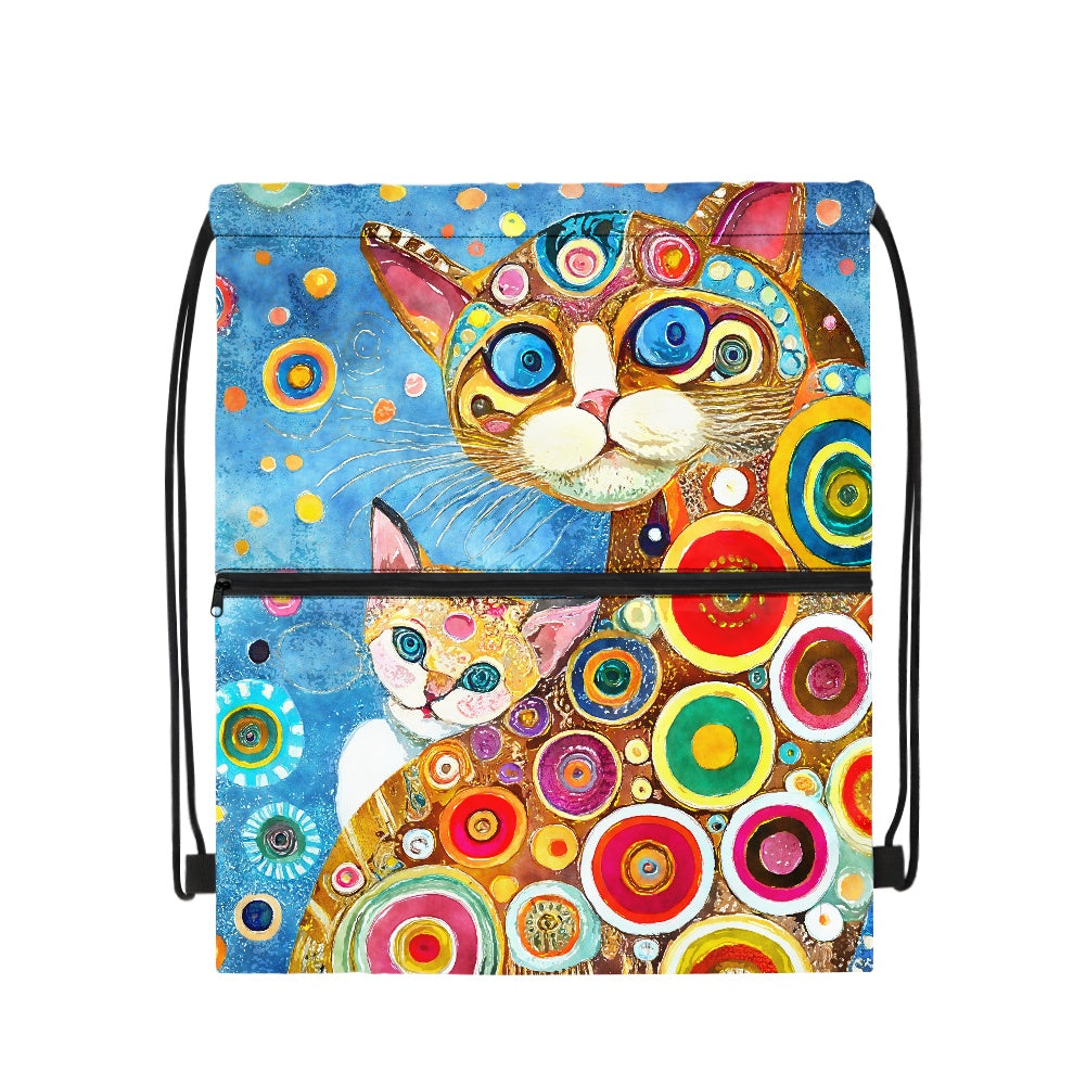 Celestial Cats Women's Drawstring Backpack