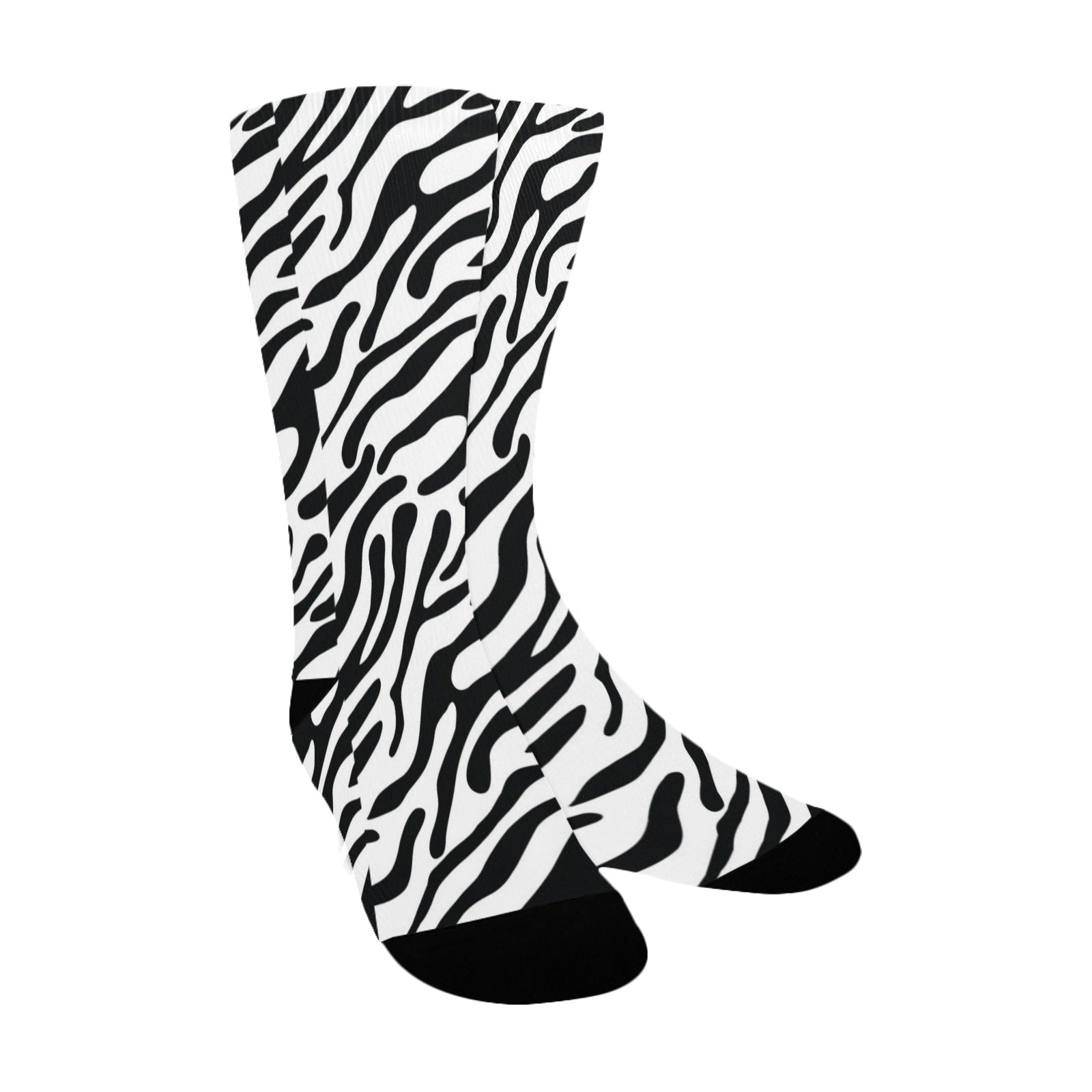 zebra stripe women's crew socks – Sole Design Studio