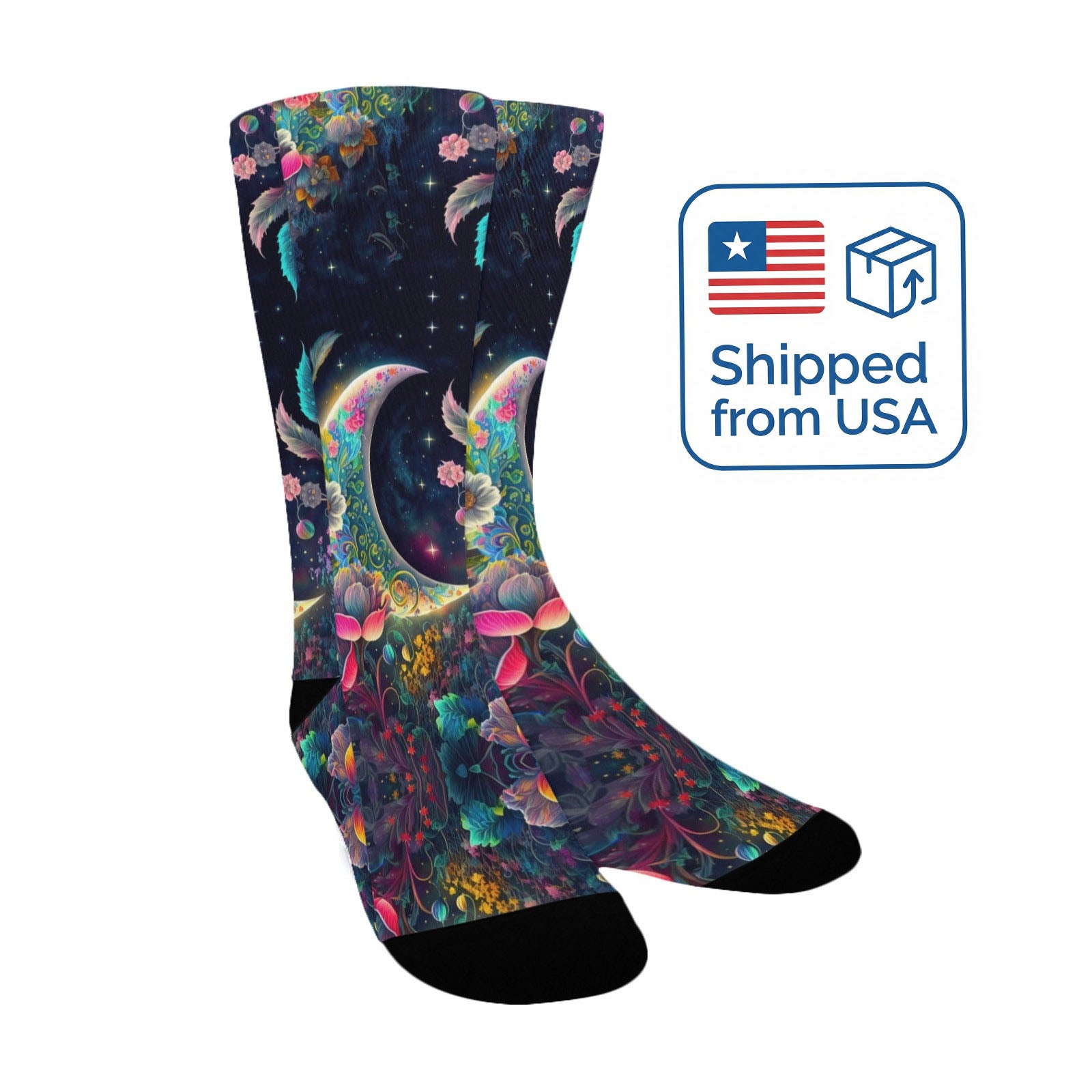 sleepy garden women's crew socks – Sole Design Studio