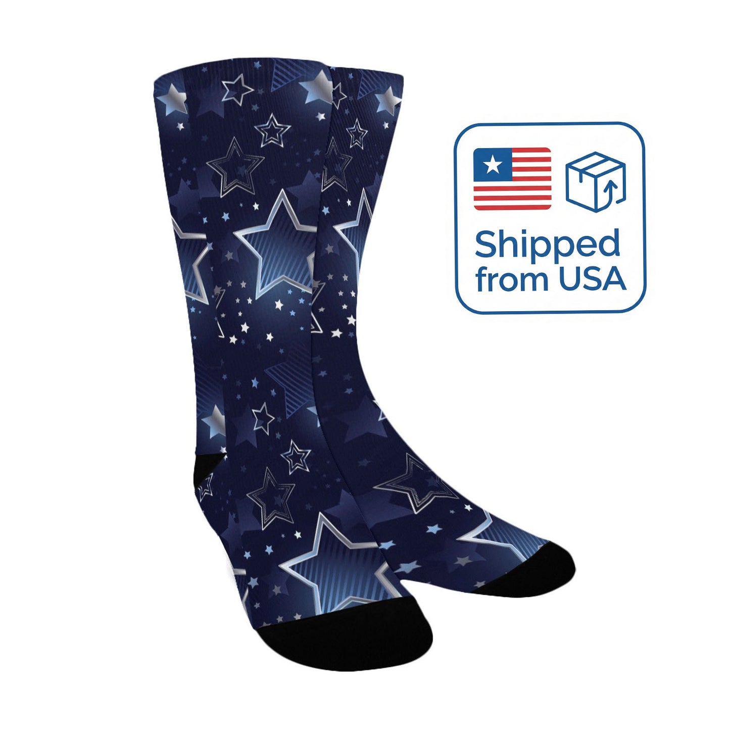 silver stars women's crew socks – Sole Design Studio