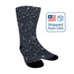 silver starry night digital women's crew socks – Sole Design Studio