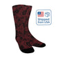 red rose skull women's crew socks – Sole Design Studio