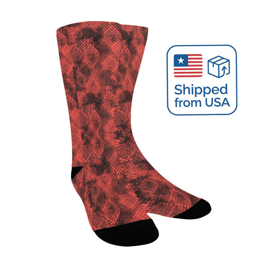 Orange Animal Socks - Custom Socks for Women Made in USA