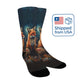Enchanted Forest Guardian Fox Socks - Custom Socks for Women Made in USA
