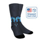 Blue butterfly Socks - Custom Socks for Women Made in USA