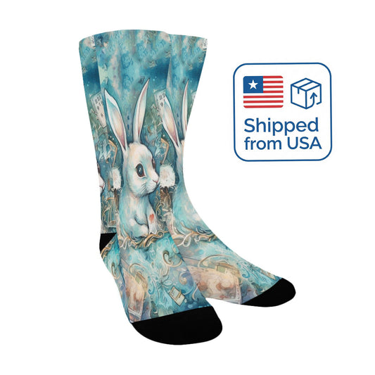 Alice in Wonderland  Socks - Custom Socks for Women Made in USA