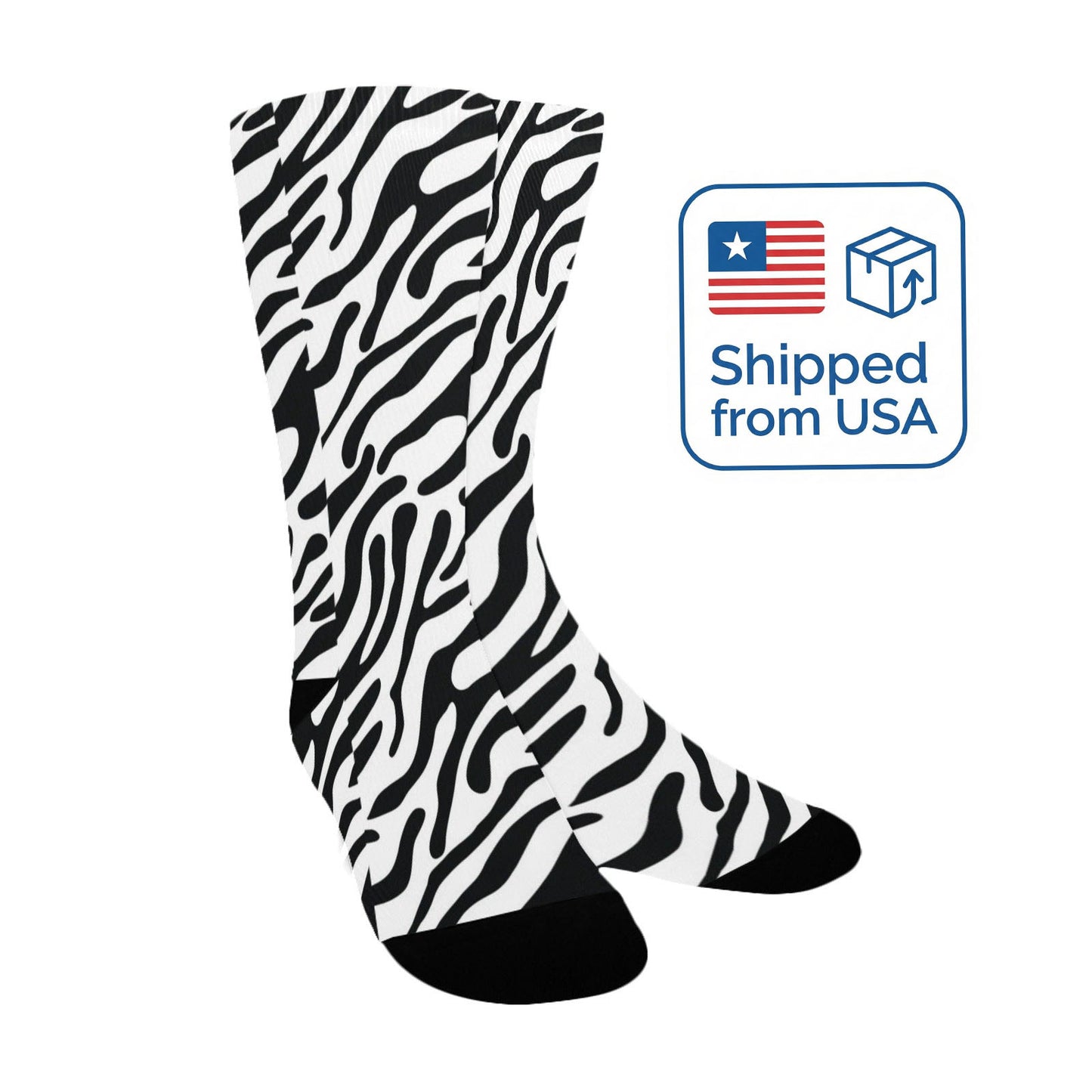zebra stripe women's crew socks – Sole Design Studio