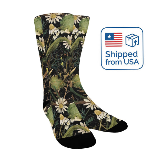 wild bloom daisy women's crew socks – Sole Design Studio