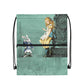 Alice in Wonderland Women's Drawstring Backpack