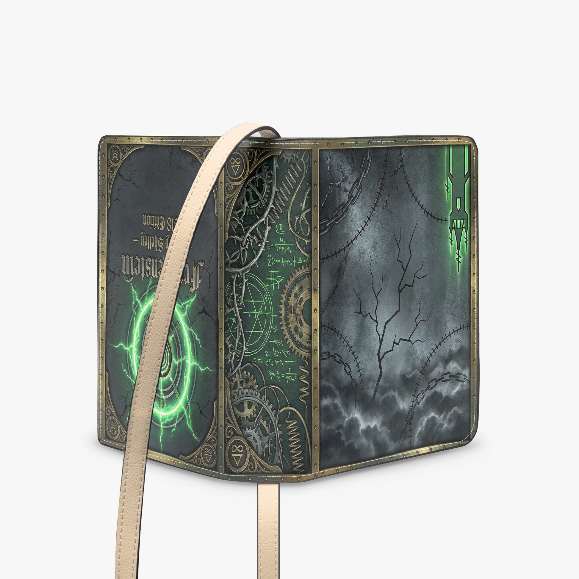 frankenstein mary shelley gothic book-shaped bag gifts for readers – Sole Design Studio