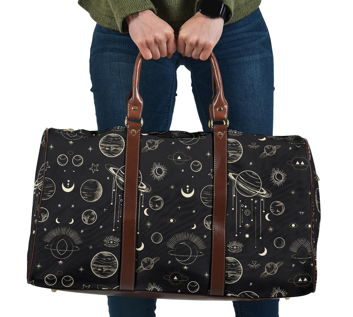 Moon Phases Abstract Women's Travel Bag