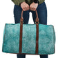 Teal White Vintage Women's Travel Bag