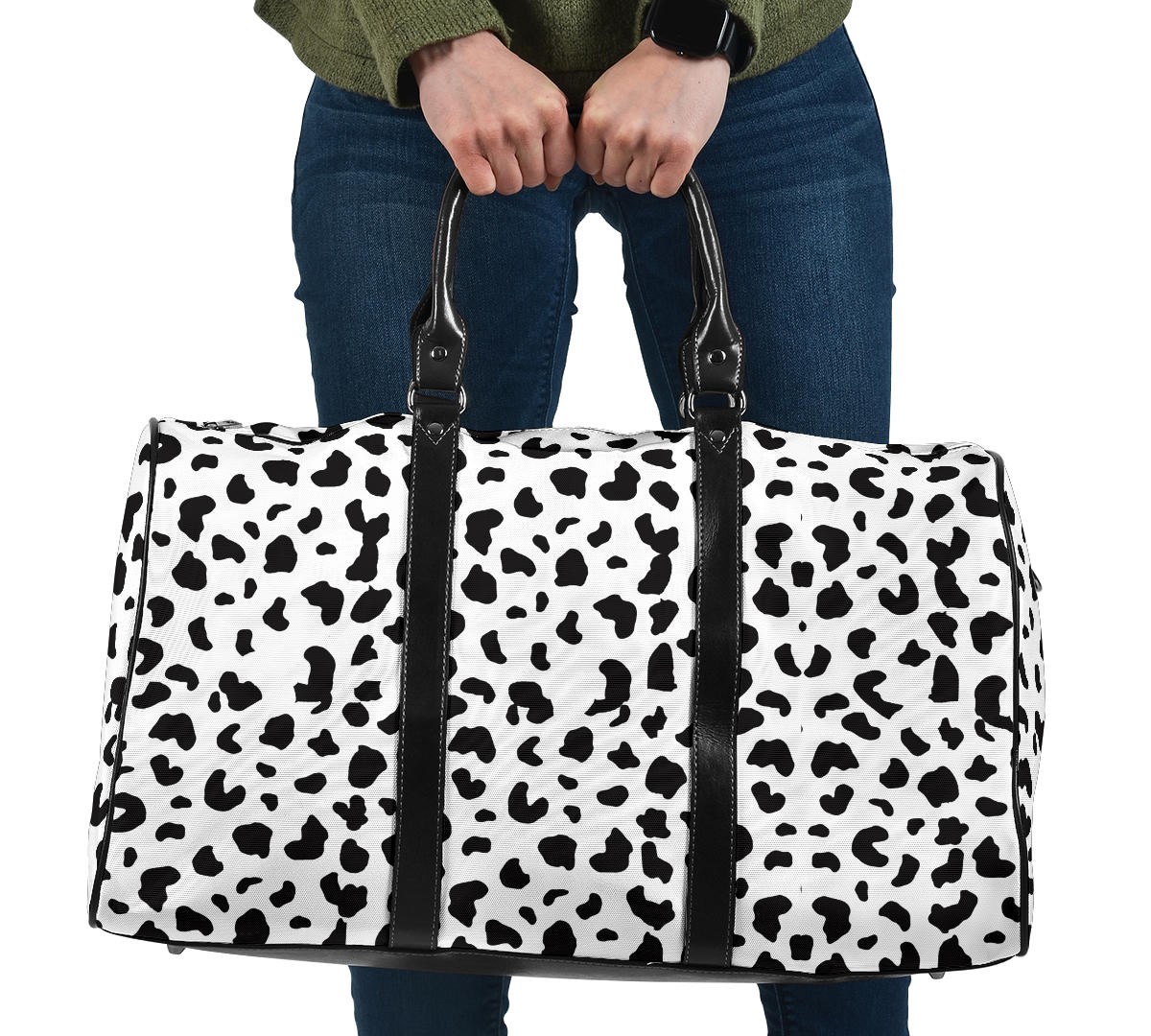 White Leopard Women's Travel Bag