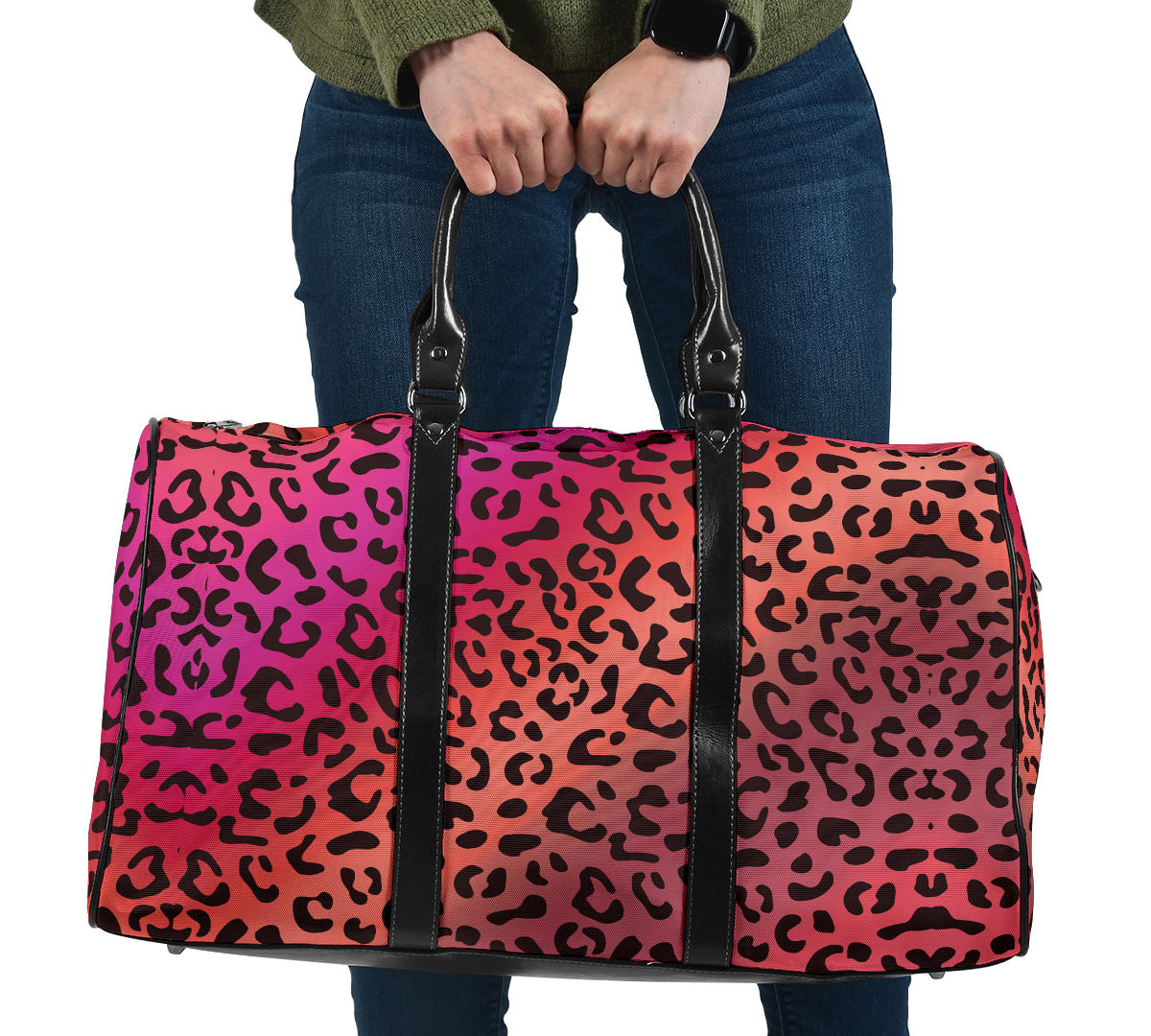 Orange Animal Women's Travel Bag