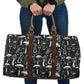 Black White Mushrooms Women's Travel Bag