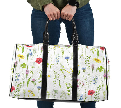 Watercolor Wildflowers Women's Travel Bag