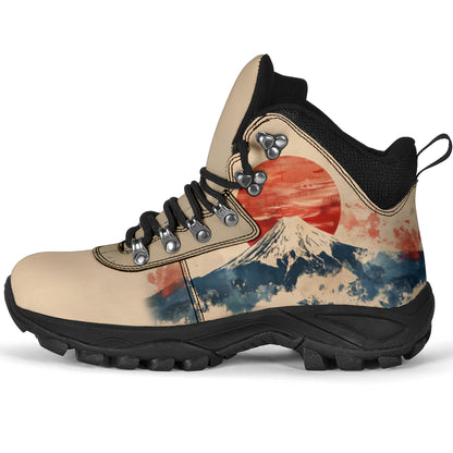 Japan Mountain Fuji Watercolor Women's Alpine Boots