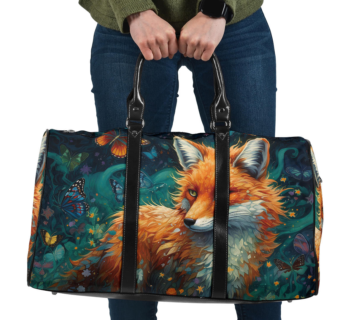 Enchanted Forest Guardian Fox Women's Travel Bag