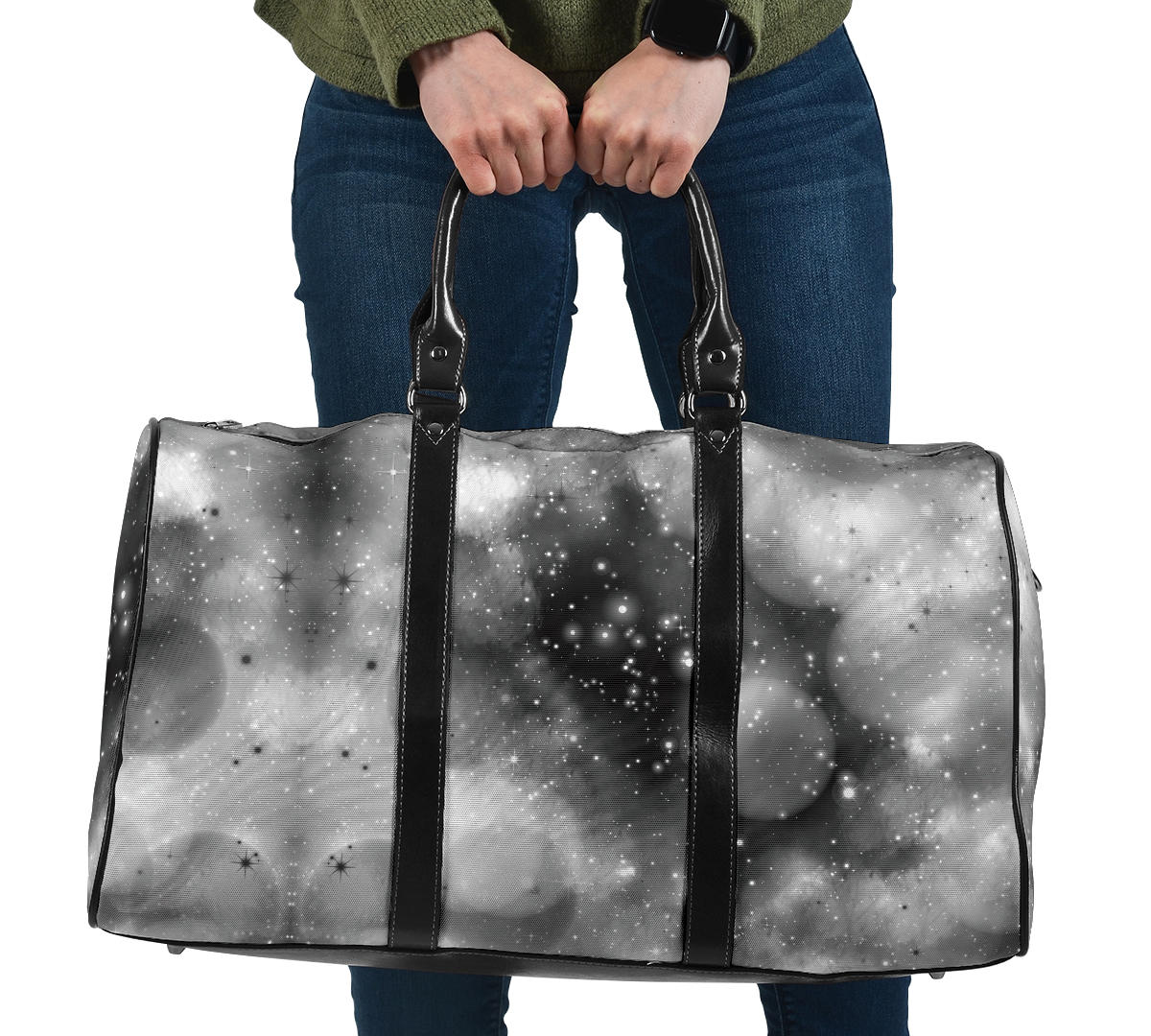 Monochrome Galaxy Digital Women Travel Bag