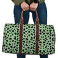 Sea Foam Green Leopard Print Women's Travel Bag