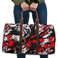 Red And Black Ink Splatter Women's Travel Bag