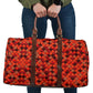 Red Animal Print Women's Travel Bag