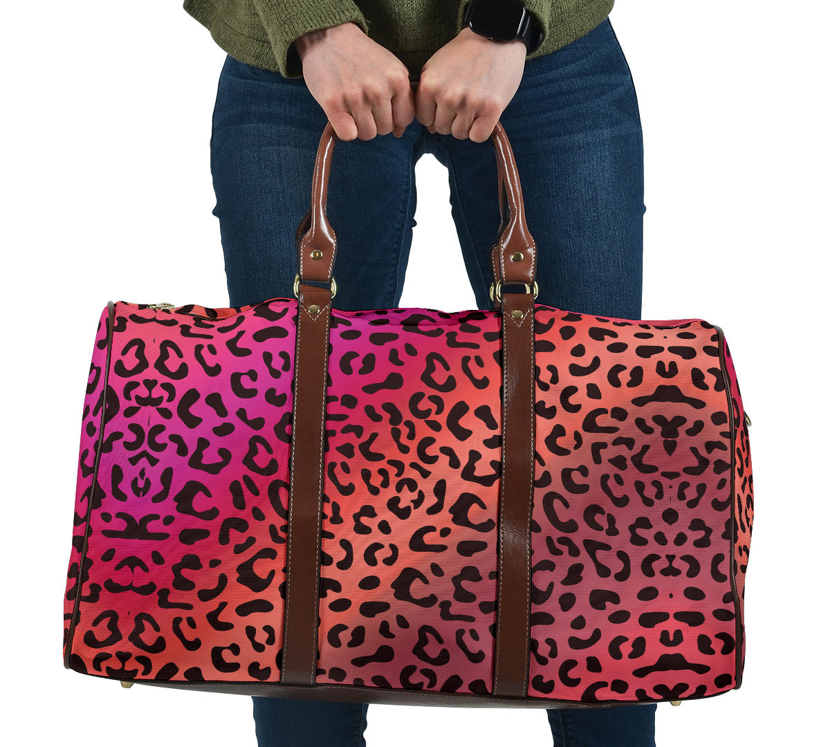 Orange Animal Women's Travel Bag