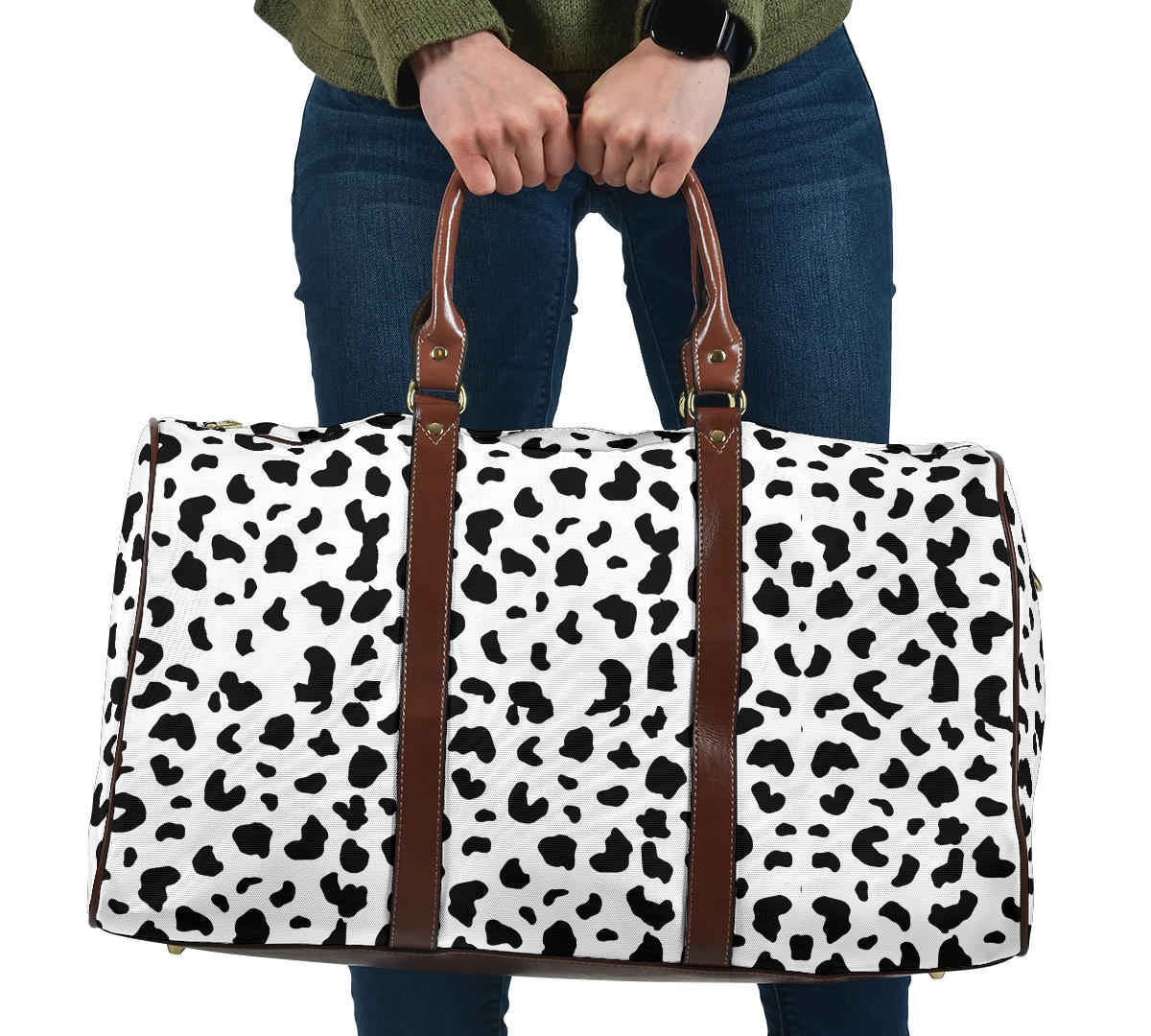 White Leopard Women's Travel Bag