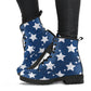 Stellar Stride blue Star Women's Vegan Leather Combat Boots