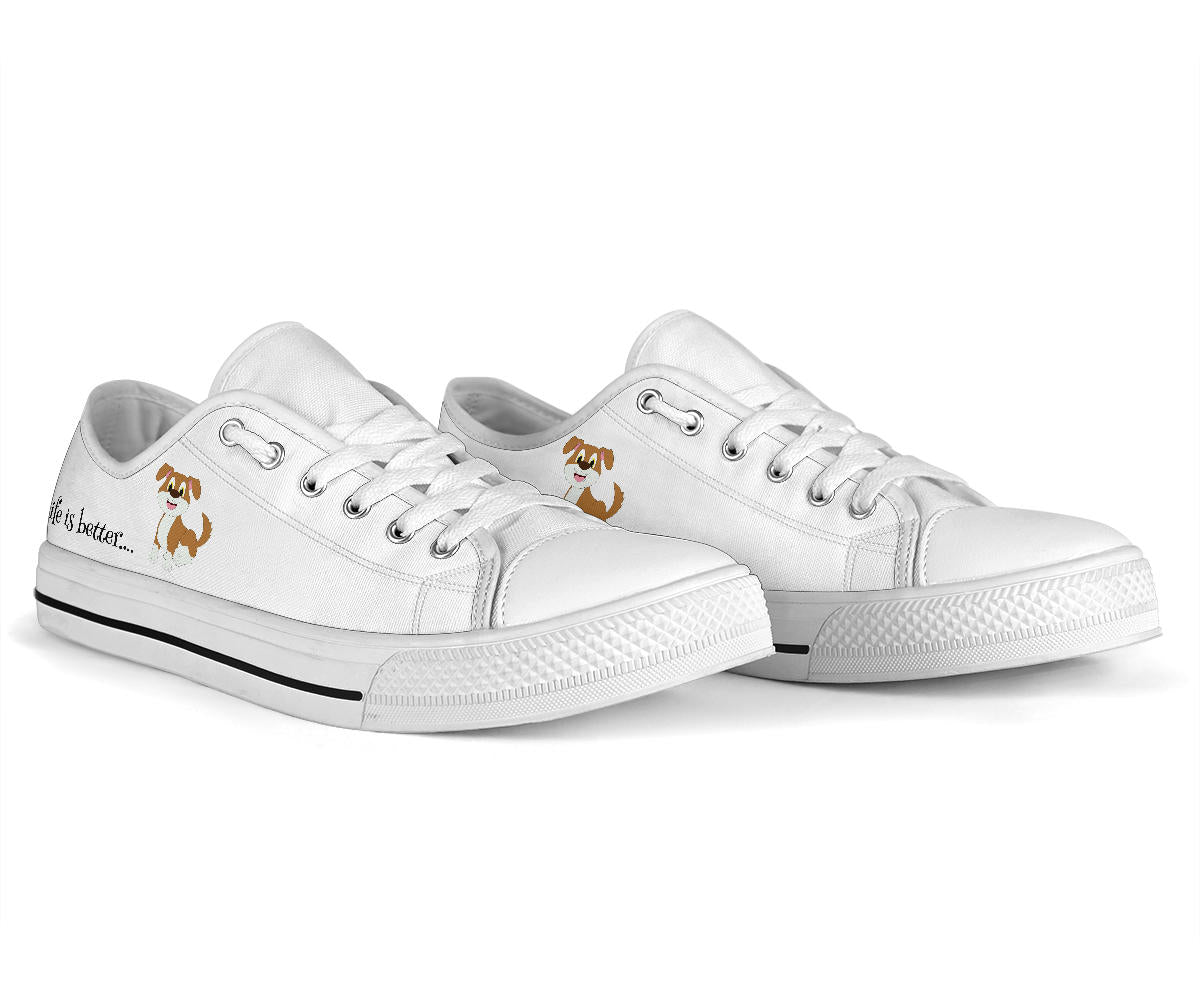 Life is Better With a Dog Low Top Sneakers - READY TO SHIP