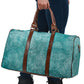 Teal White Vintage Women's Travel Bag