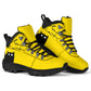 Black and White Cat on Yellow Women's Alpine Boots