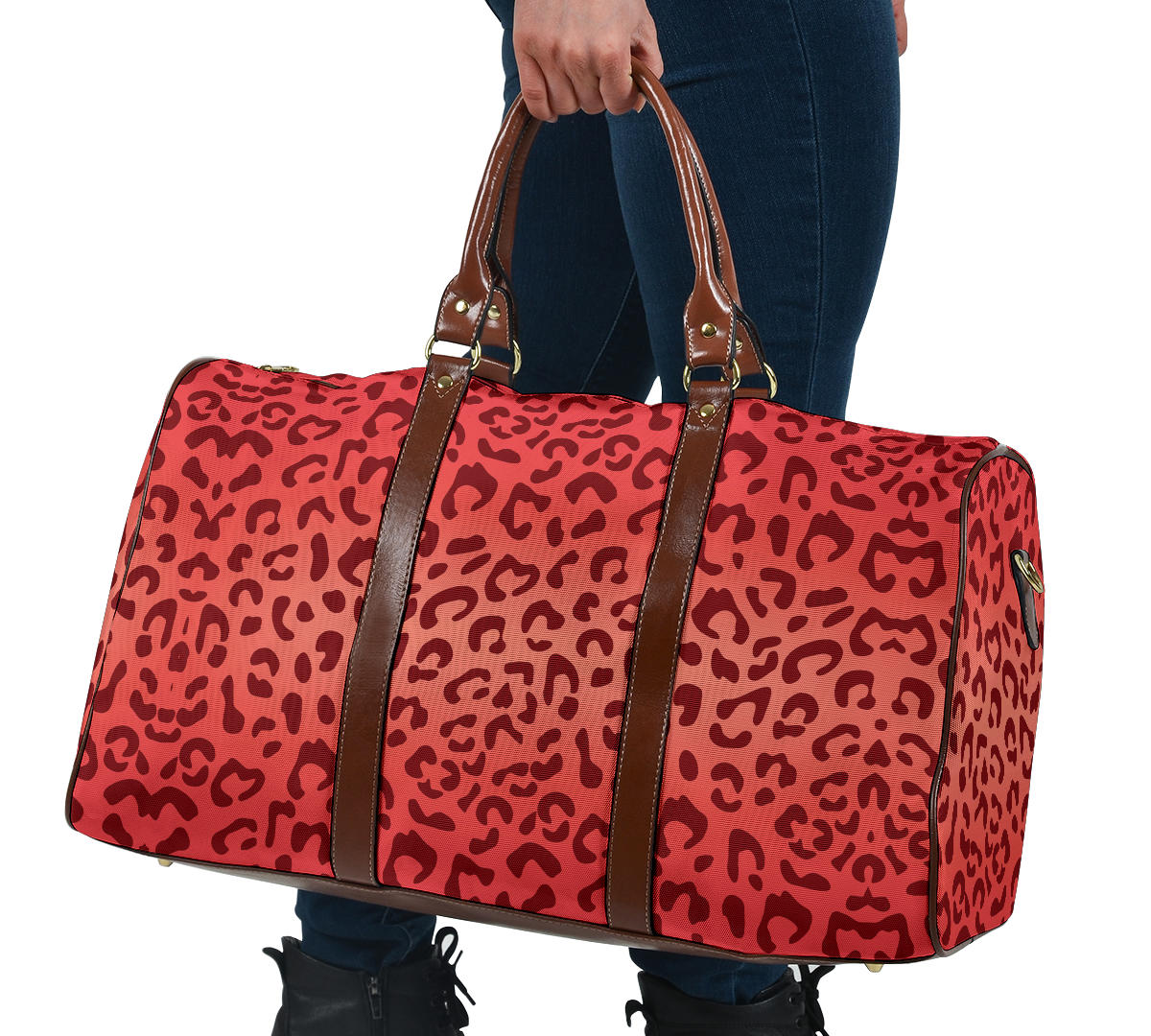 Orange Animal Women's Travel Bag