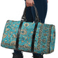 Grandma's Old Teal Blue Carpet Women's Travel Bag