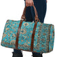 Grandma's Old Teal Blue Carpet Women's Travel Bag