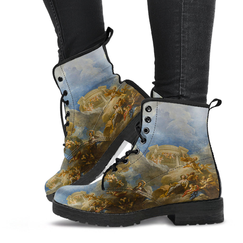 Renaissance painting Women Vegan Leather Boots