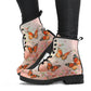 Watercolor Spring Butterfly Women's Vegan Leather Combat Boots