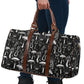 Black White Mushrooms Women's Travel Bag