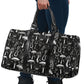 Black White Mushrooms Women's Travel Bag