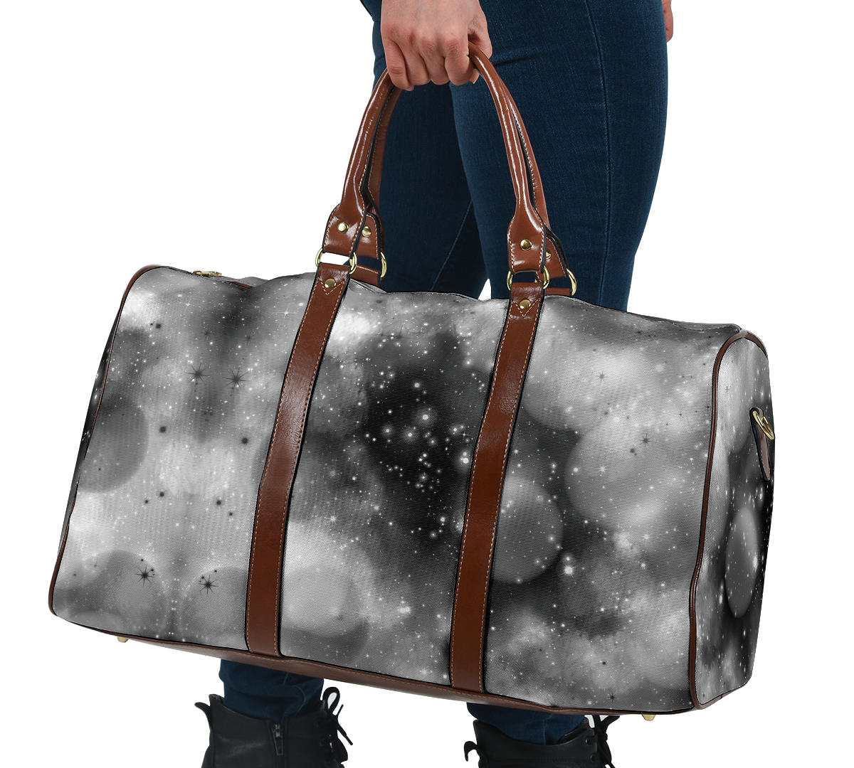 Monochrome Galaxy Digital Women Travel Bag