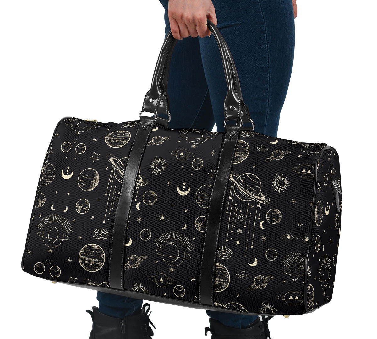 Moon Phases Abstract Women's Travel Bag