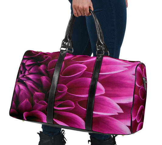 Vibrant Pink Petal Women's Travel Bag