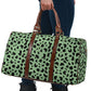 Sea Foam Green Leopard Print Women's Travel Bag